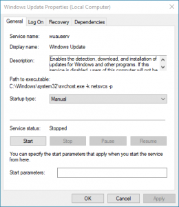 Windows Update Dienst deaktivieren
